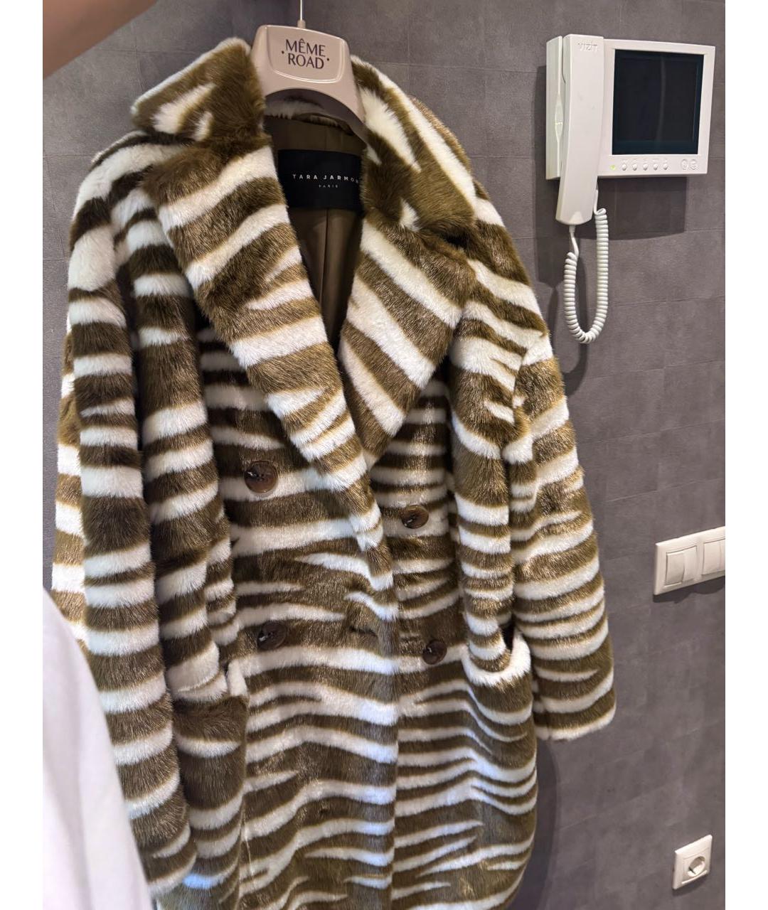 Tara Jarmon Горчичная шуба, фото 4
