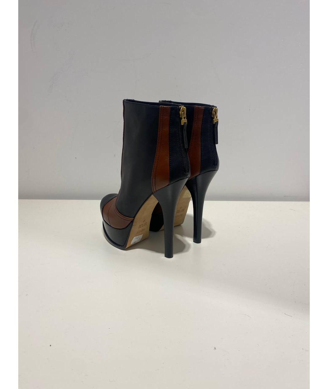 FENDI Коричневые кожаные ботильоны, фото 3