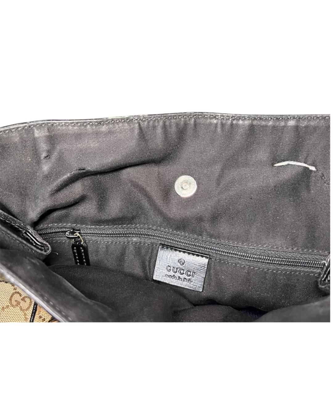 GUCCI Коричневая хлопковая сумка тоут, фото 3