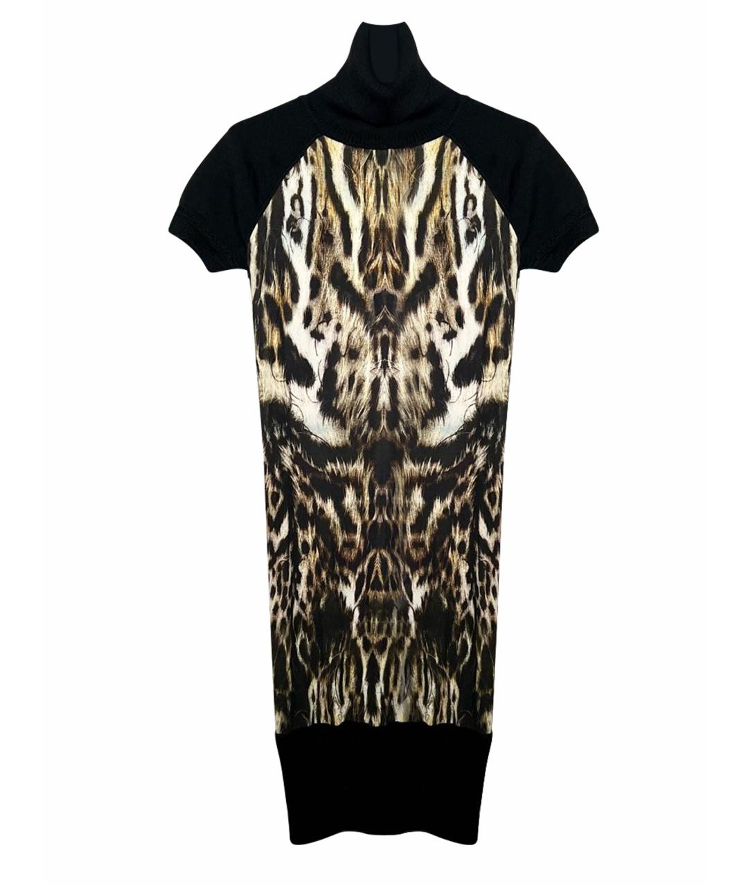 ROBERTO CAVALLI Черное вискозное повседневное платье, фото 1