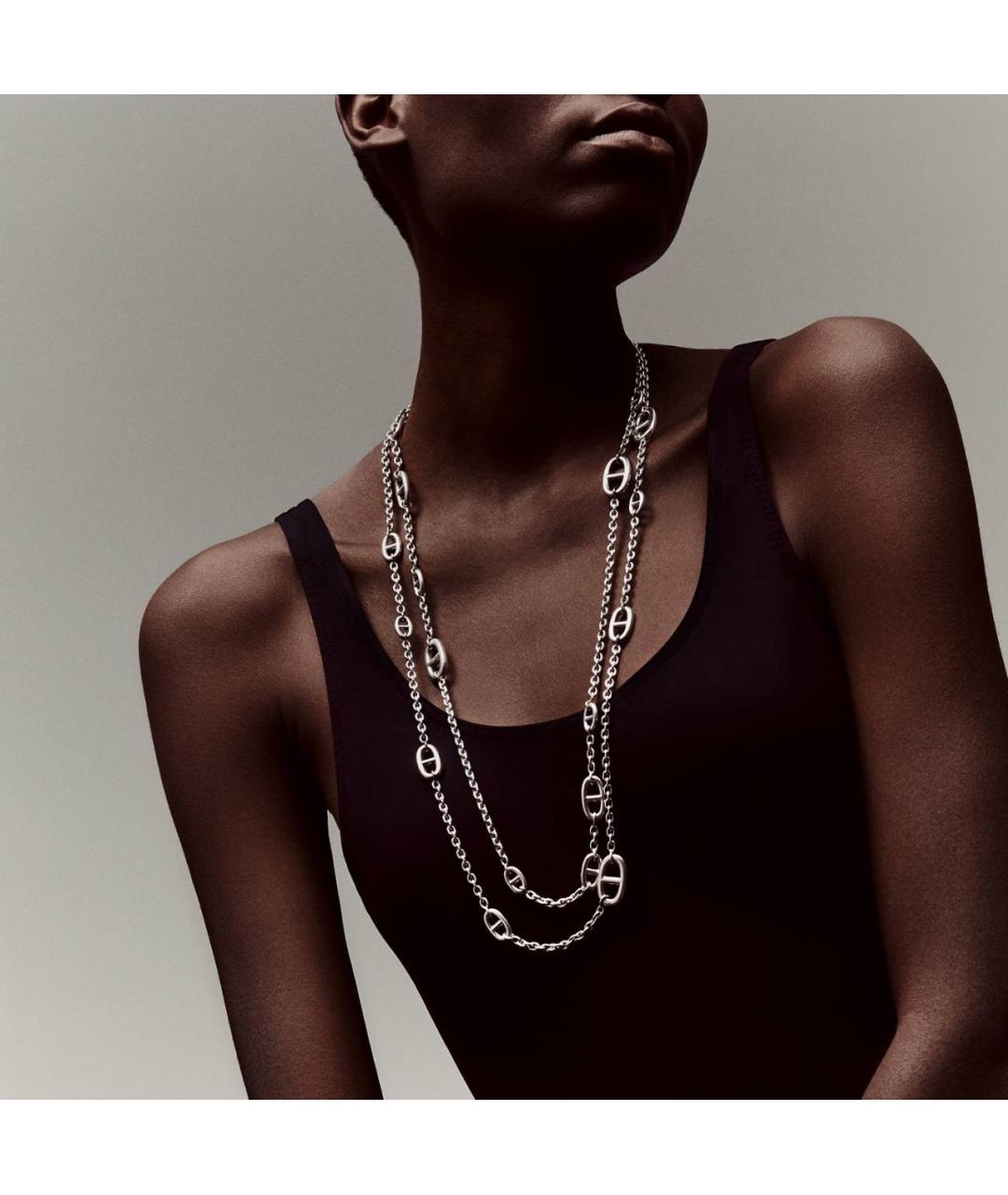 HERMES Серебряное серебряное колье, фото 5