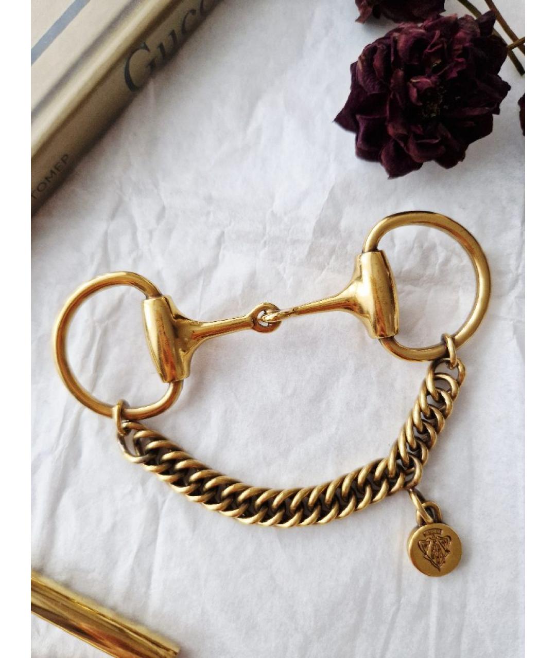 GUCCI Золотая металлическая булавка / брошь, фото 2