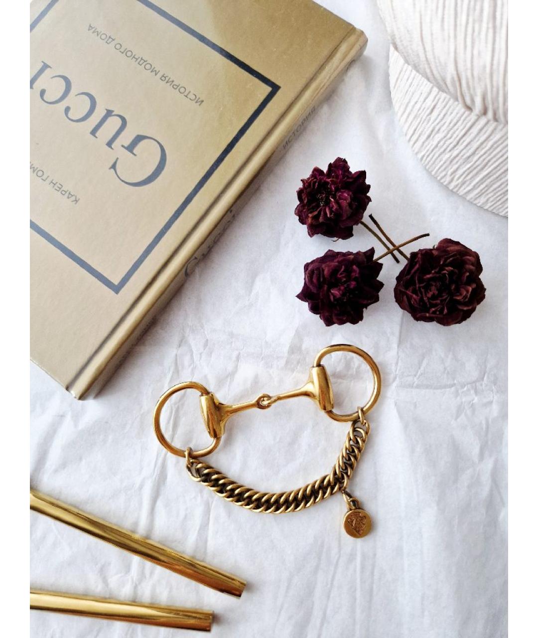 GUCCI Золотая металлическая булавка / брошь, фото 8