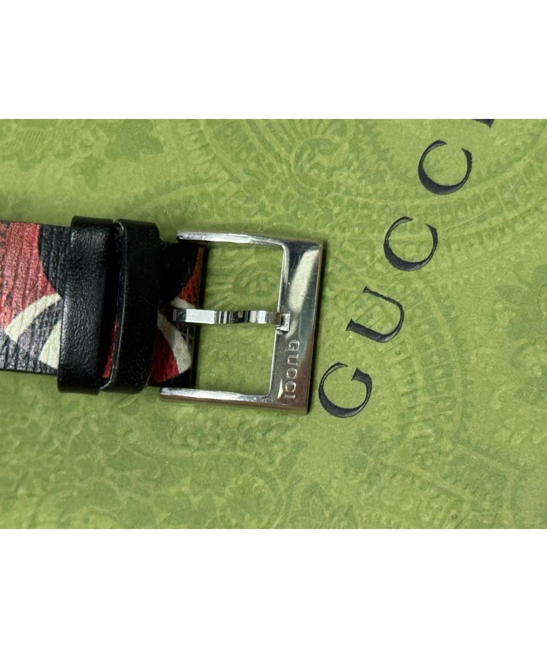 GUCCI Черные металлические часы, фото 5