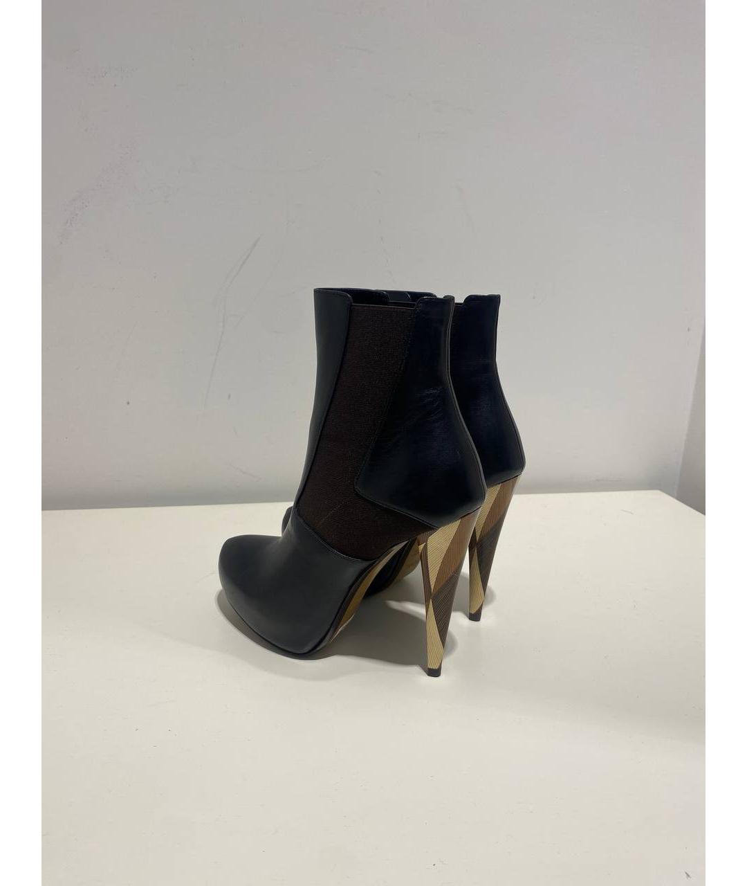 FENDI Черные кожаные сапоги, фото 2