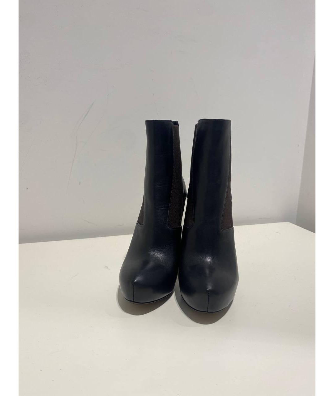 FENDI Черные кожаные сапоги, фото 4