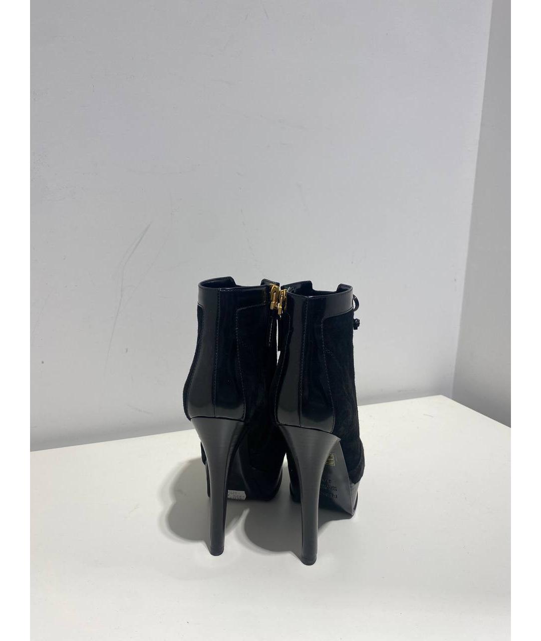 FENDI Черные кожаные сапоги, фото 4