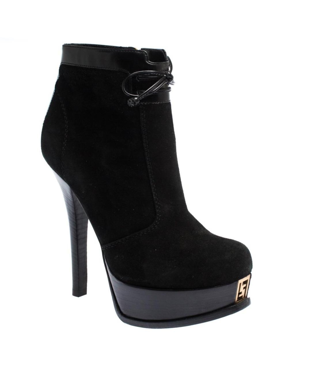 FENDI Черные кожаные сапоги, фото 1