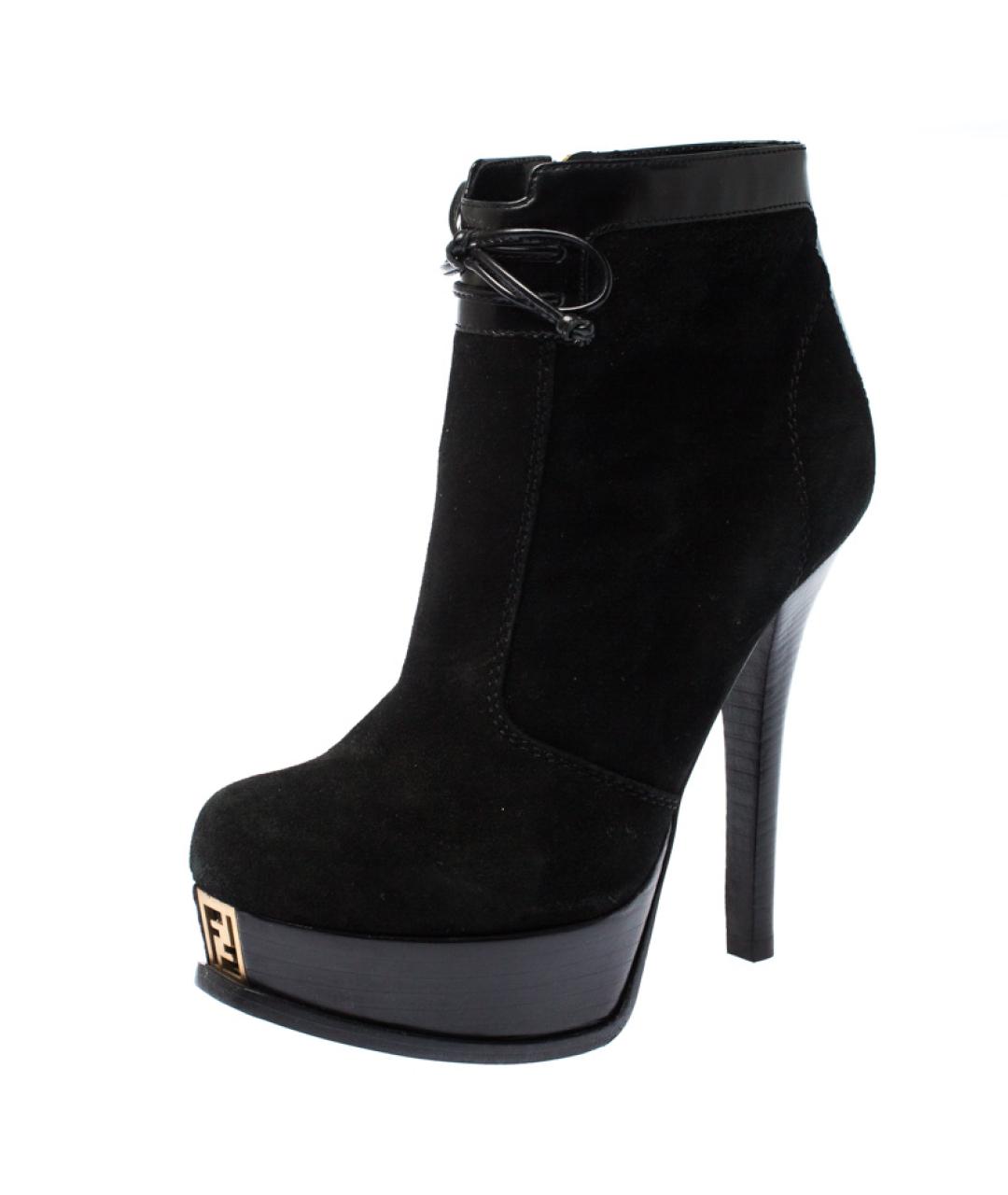 FENDI Черные кожаные сапоги, фото 5