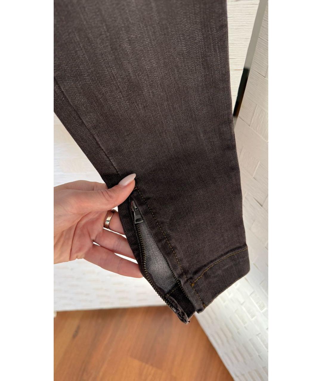 DOLCE&GABBANA Коричневые хлопко-эластановые джинсы слим, фото 3