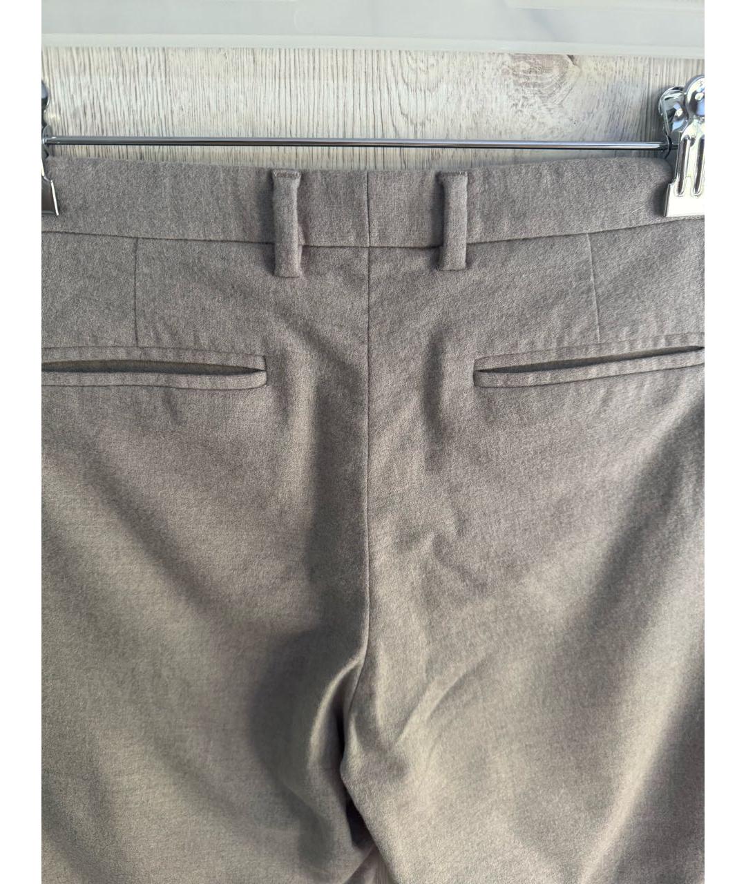 FABIANA FILIPPI Серые шерстяные брюки узкие, фото 4