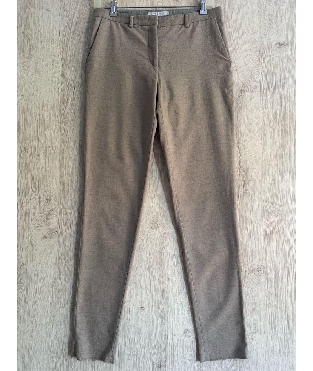 FABIANA FILIPPI Серые шерстяные брюки узкие, фото 9