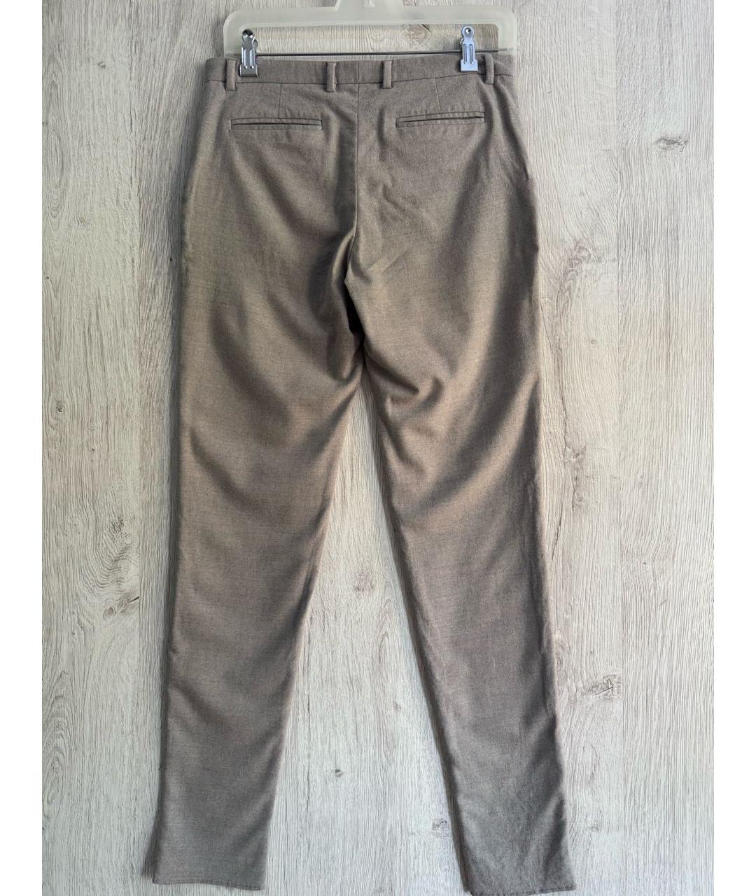 FABIANA FILIPPI Серые шерстяные брюки узкие, фото 2