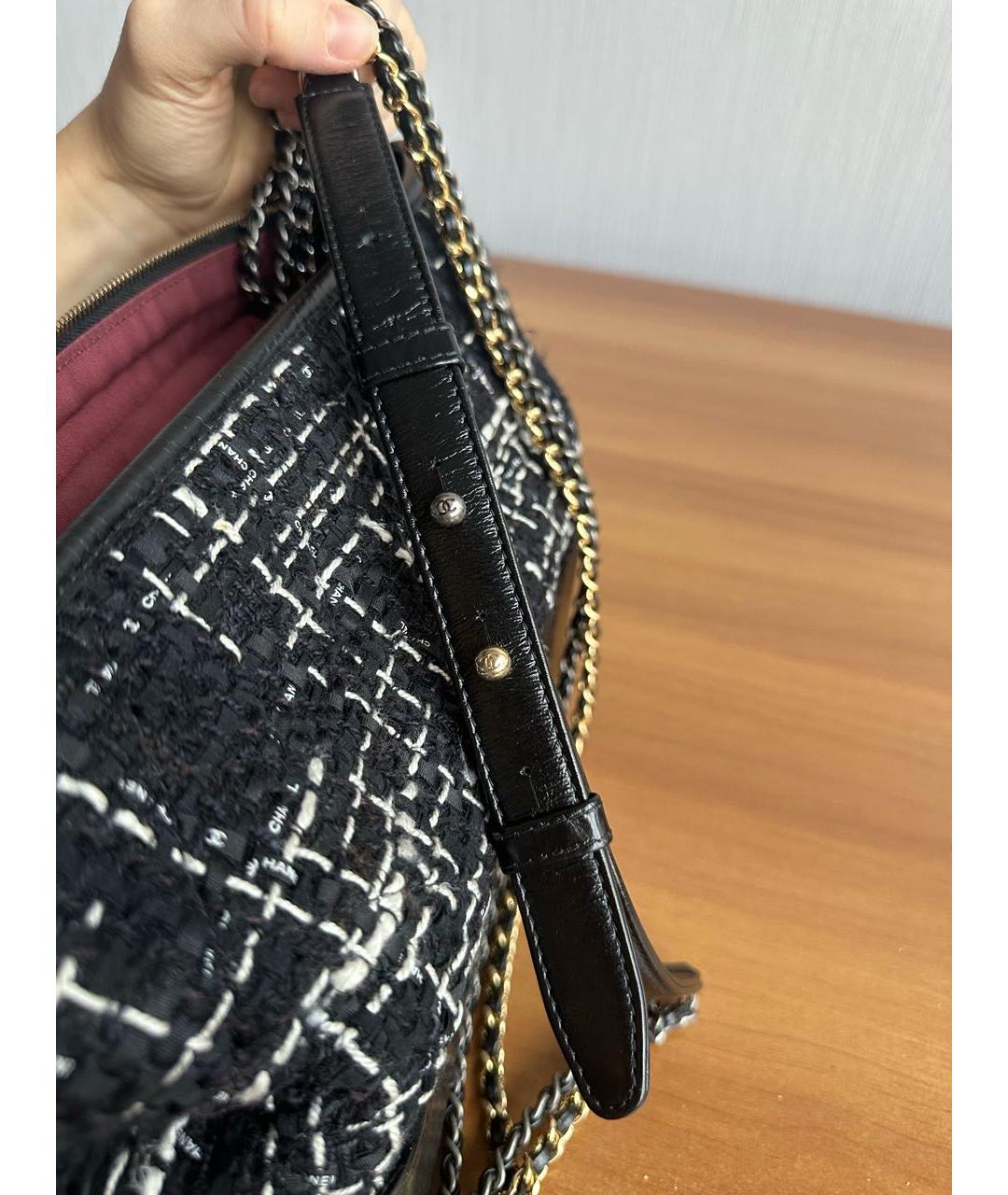 CHANEL Черная кожаная сумка через плечо, фото 2