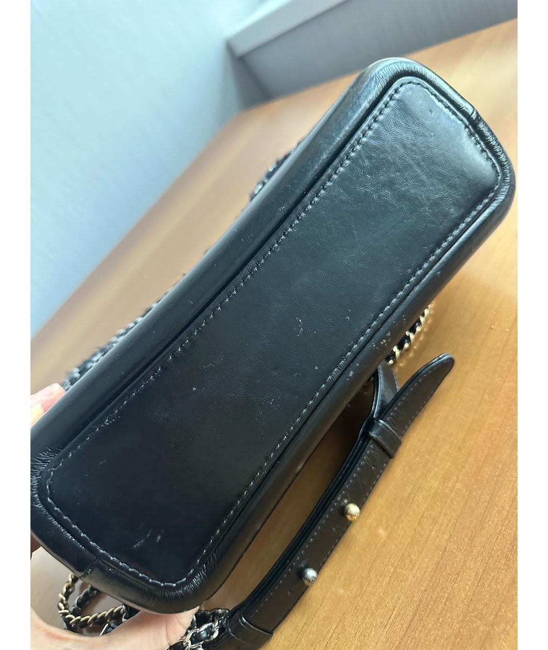 CHANEL Черная кожаная сумка через плечо, фото 3