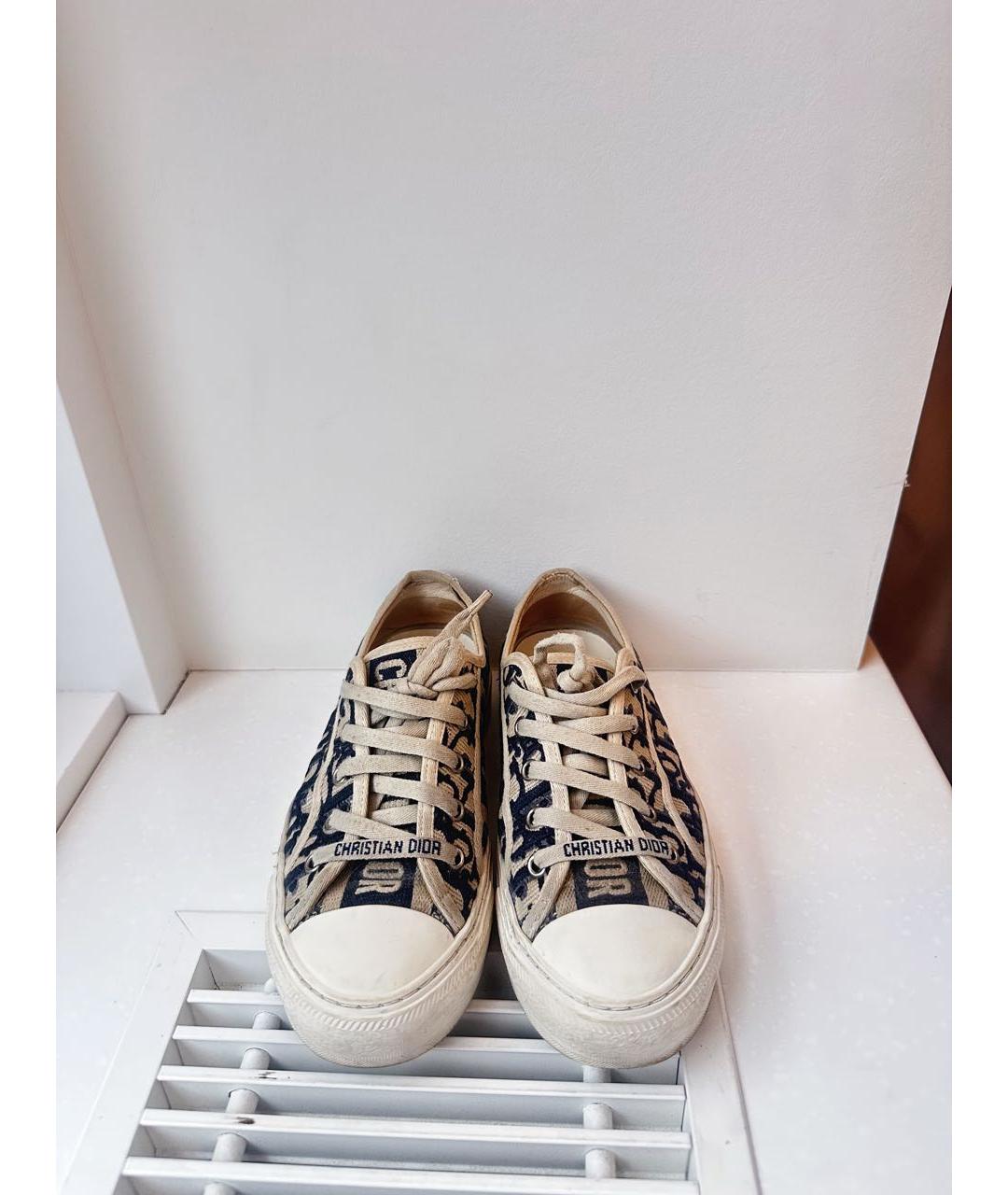 CHRISTIAN DIOR Бежевые кеды, фото 2