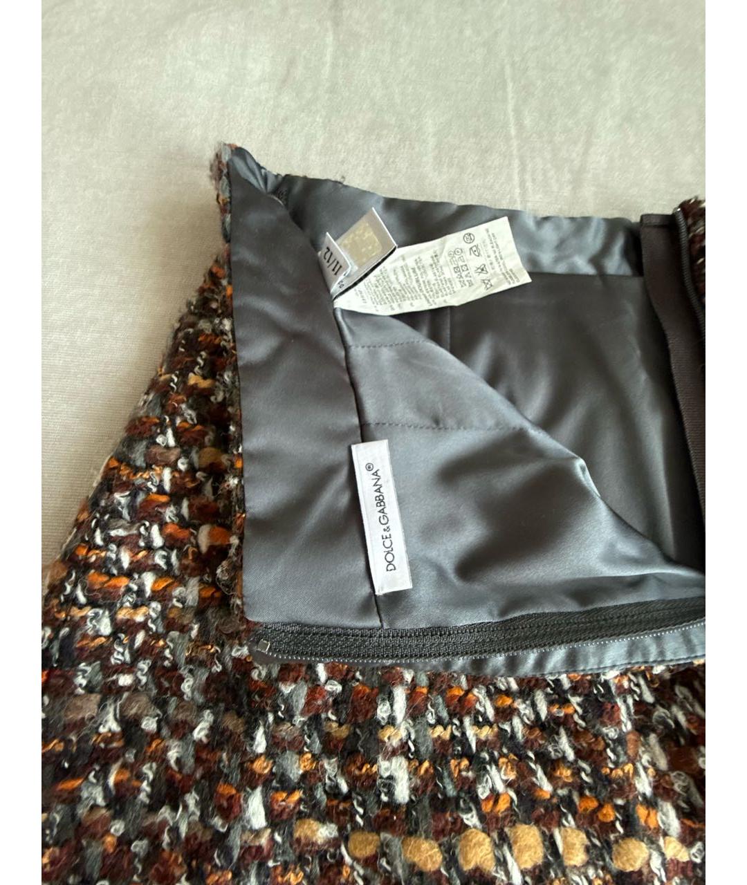 DOLCE&GABBANA Коричневая юбка, фото 3