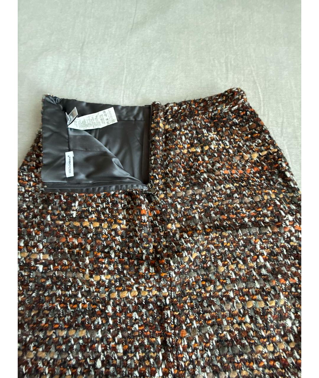 DOLCE&GABBANA Коричневая юбка, фото 4
