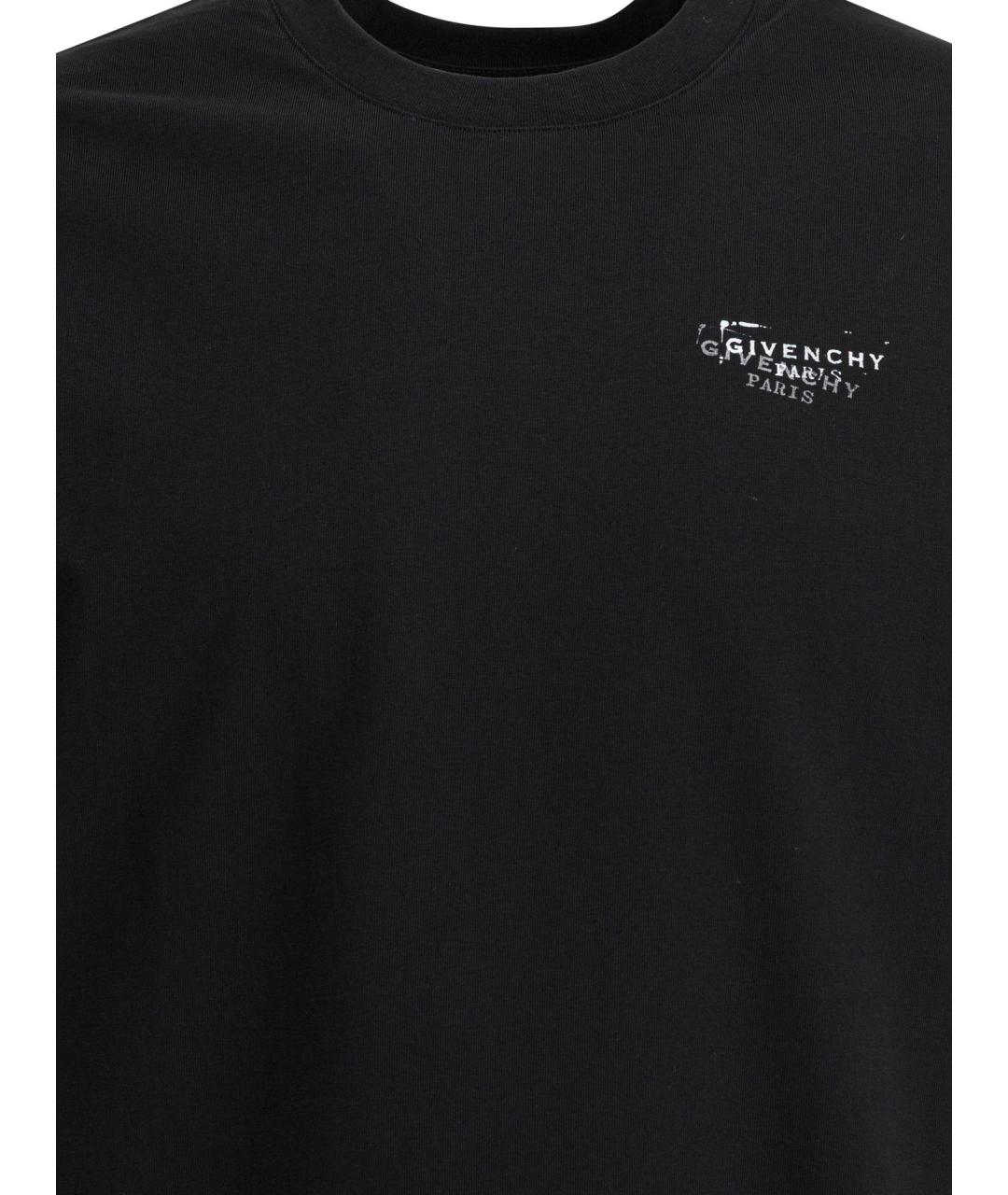 GIVENCHY Черная хлопковая футболка, фото 3