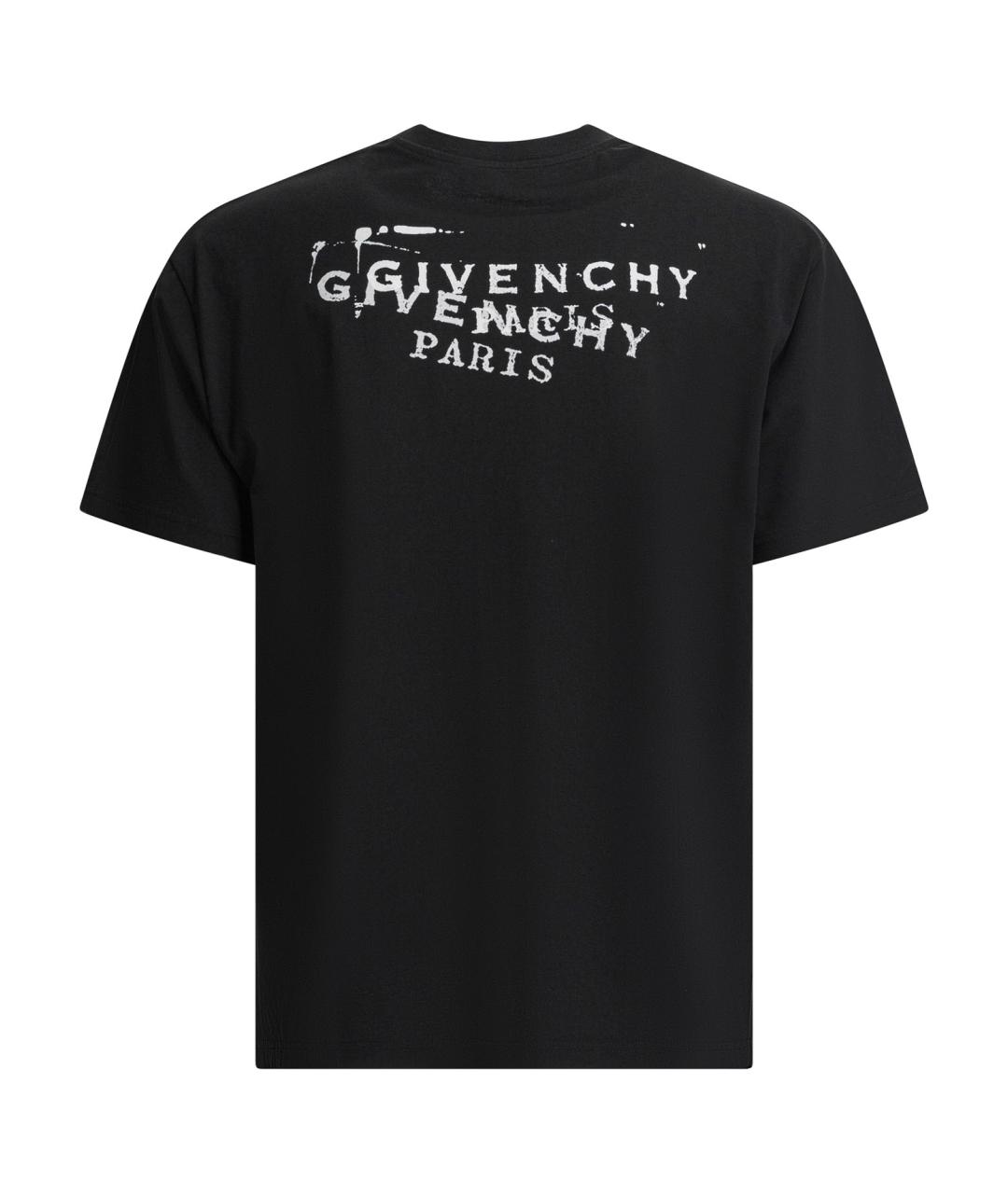 GIVENCHY Черная хлопковая футболка, фото 2