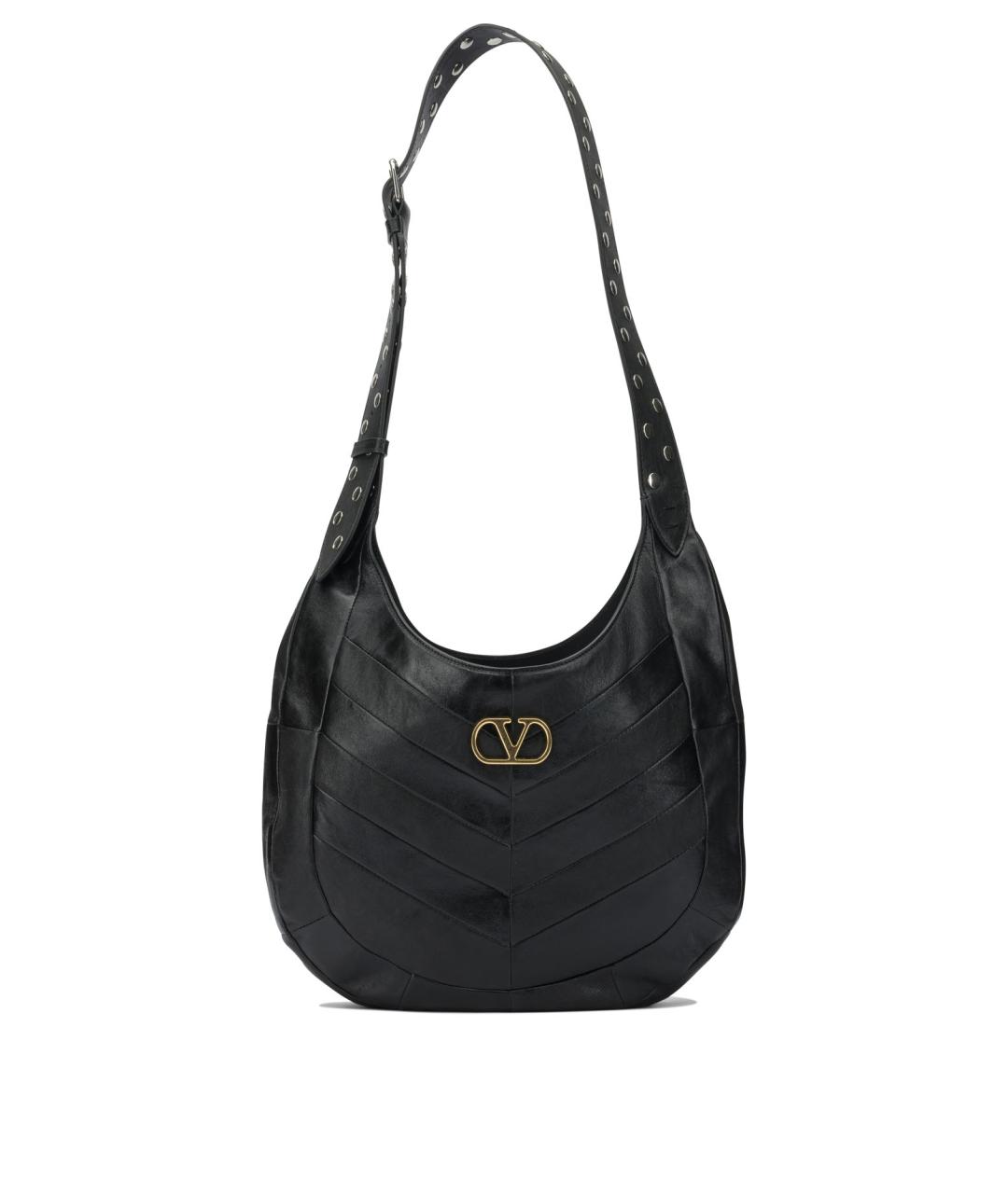 VALENTINO Черная кожаная сумка через плечо, фото 1