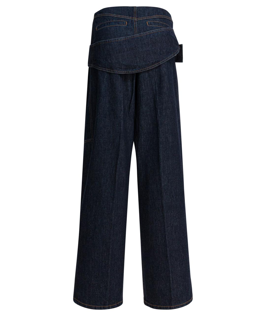 SPORTMAX Синие хлопковые прямые джинсы, фото 2