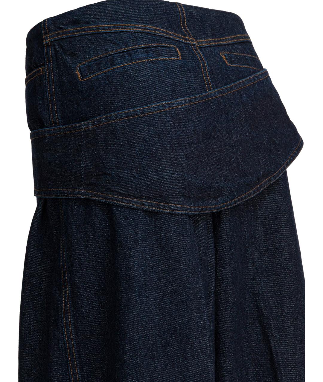 SPORTMAX Синие хлопковые прямые джинсы, фото 4