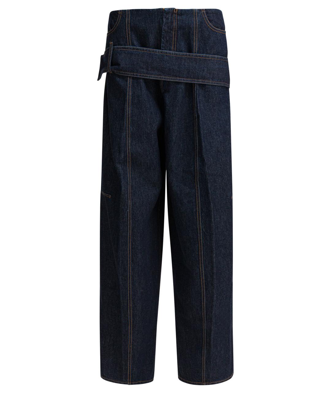 SPORTMAX Синие хлопковые прямые джинсы, фото 1