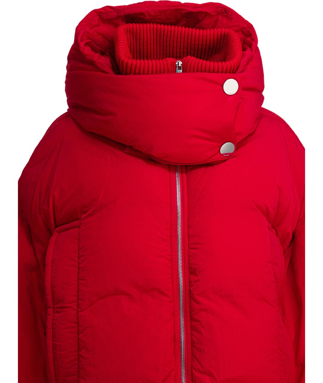 SPORTMAX Красный полиамидовый пуховик, фото 3