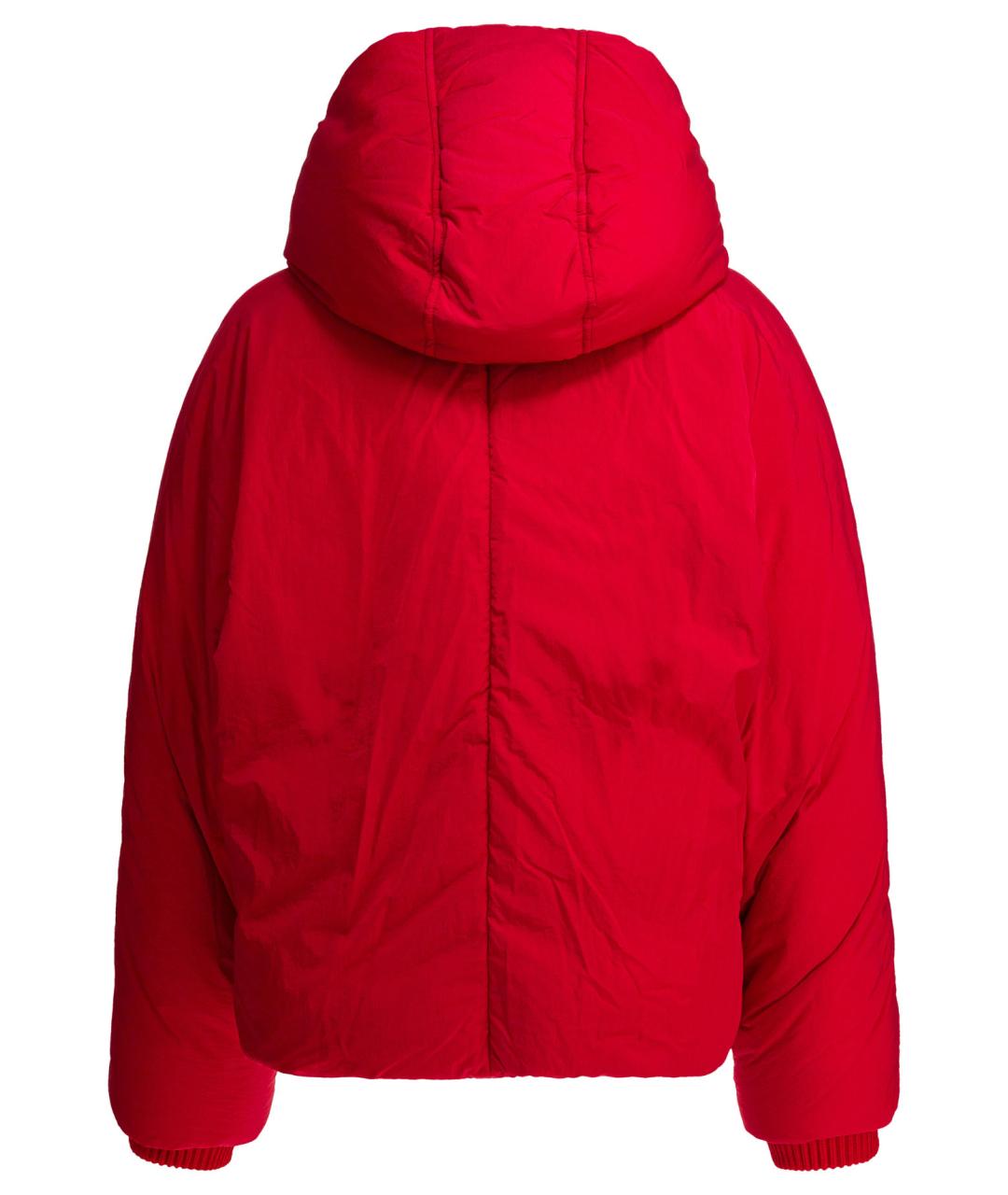 SPORTMAX Красный полиамидовый пуховик, фото 2