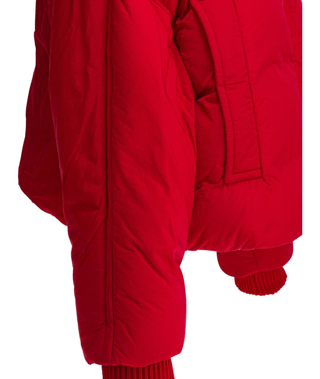 SPORTMAX Красный полиамидовый пуховик, фото 4