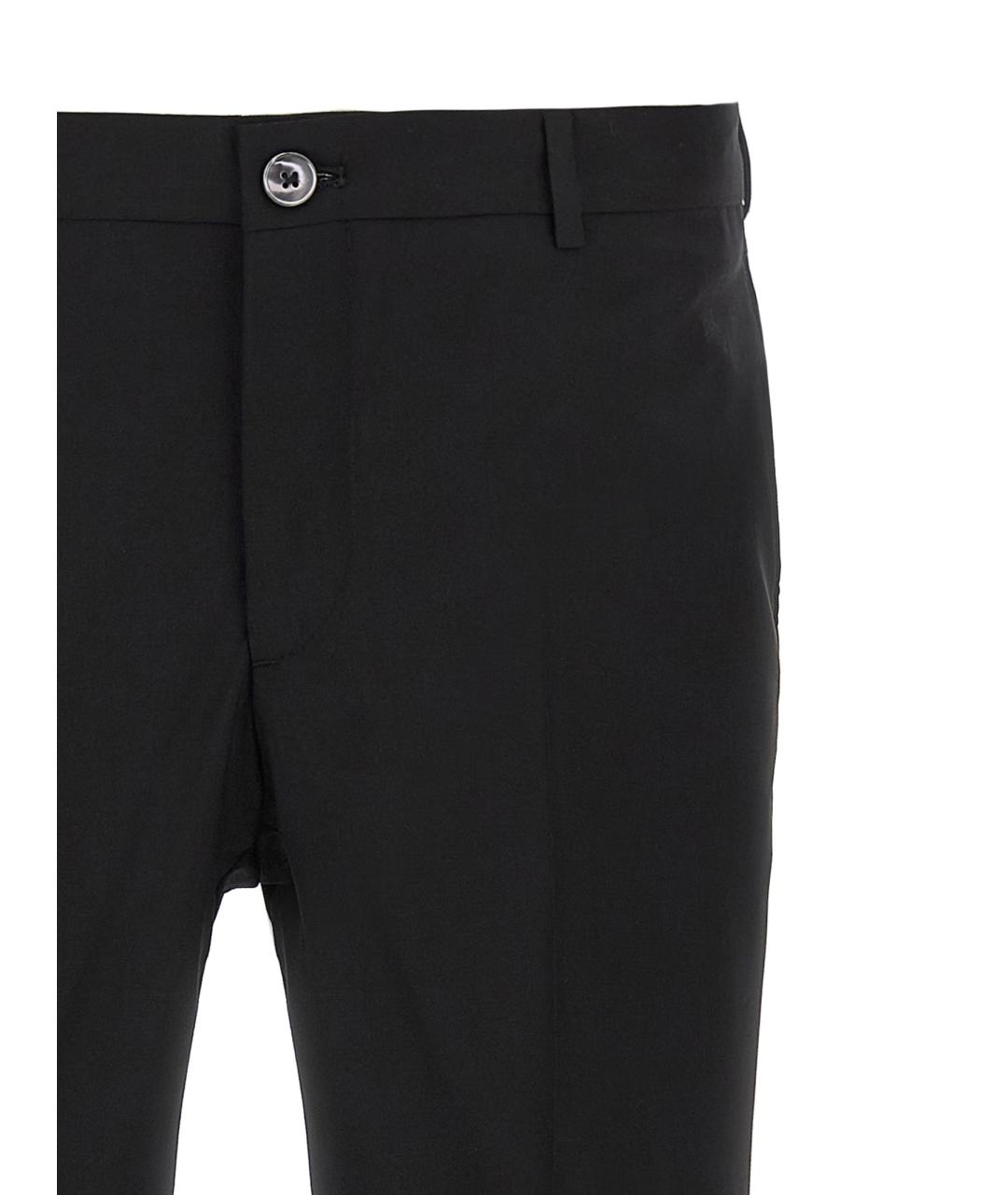 PAL ZILERI Черные шерстяные повседневные брюки, фото 3