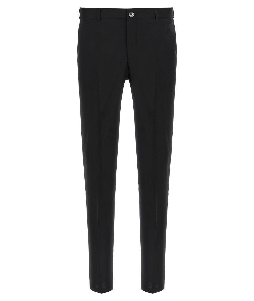 PAL ZILERI Черные шерстяные повседневные брюки, фото 1