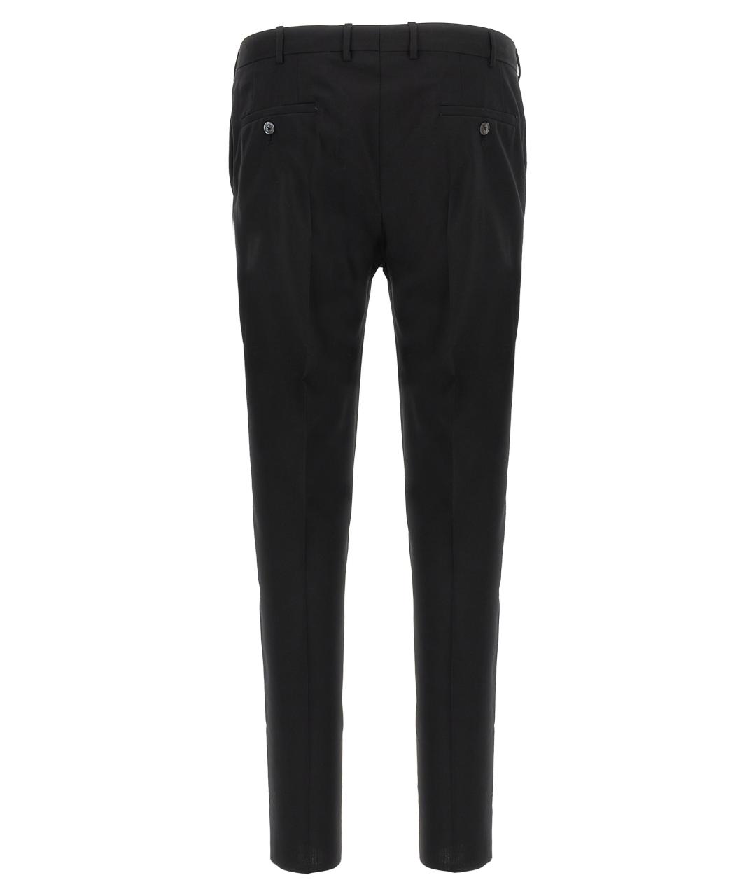 PAL ZILERI Черные шерстяные повседневные брюки, фото 2