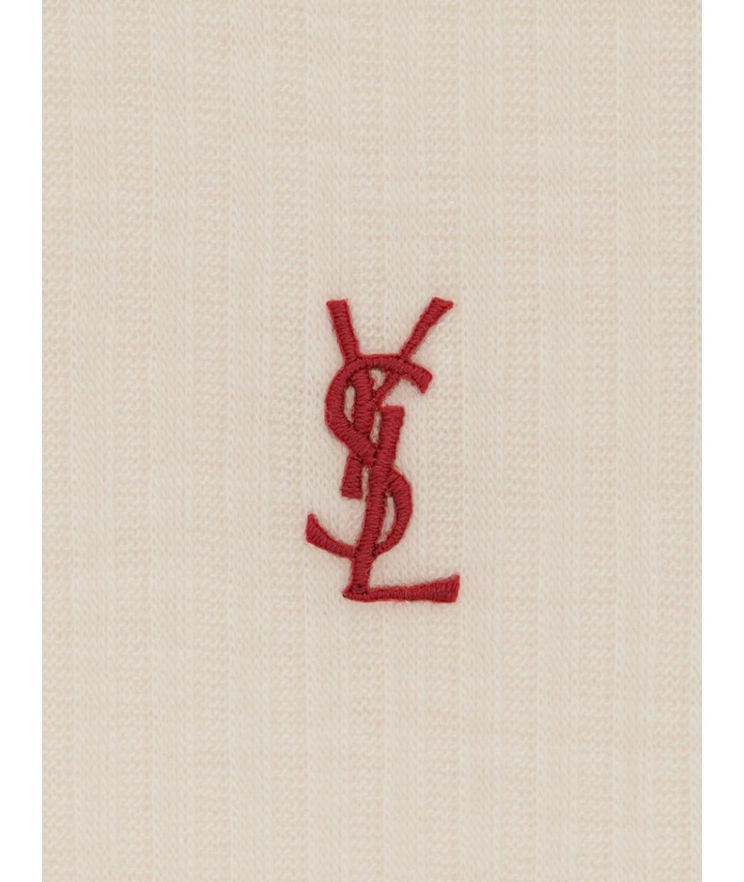 SAINT LAURENT Бежевая шерстяная майка, фото 2