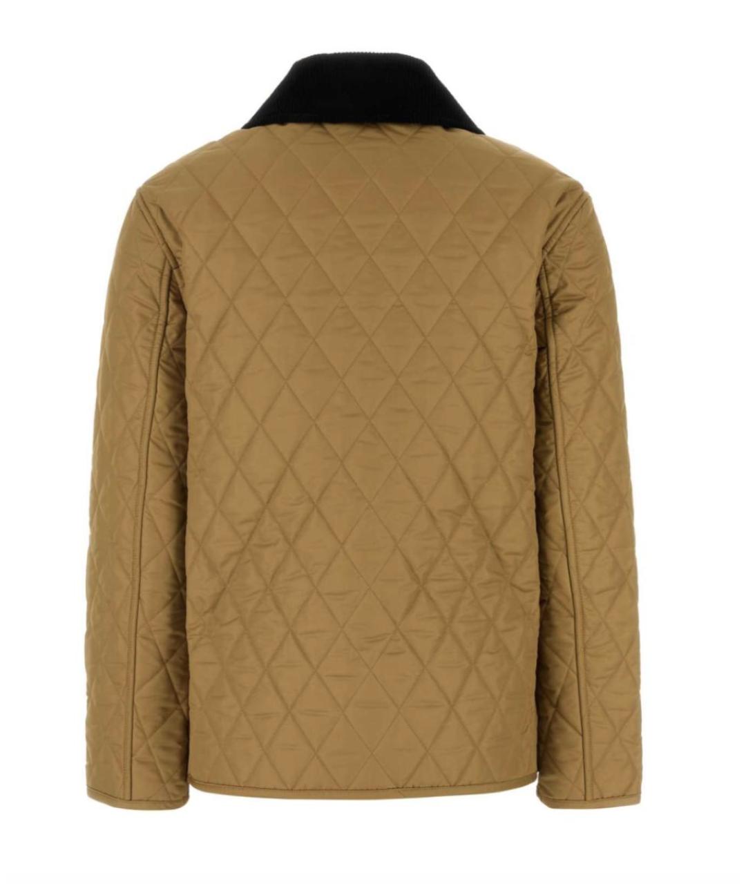 BURBERRY Бежевая полиэстеровая куртка, фото 2