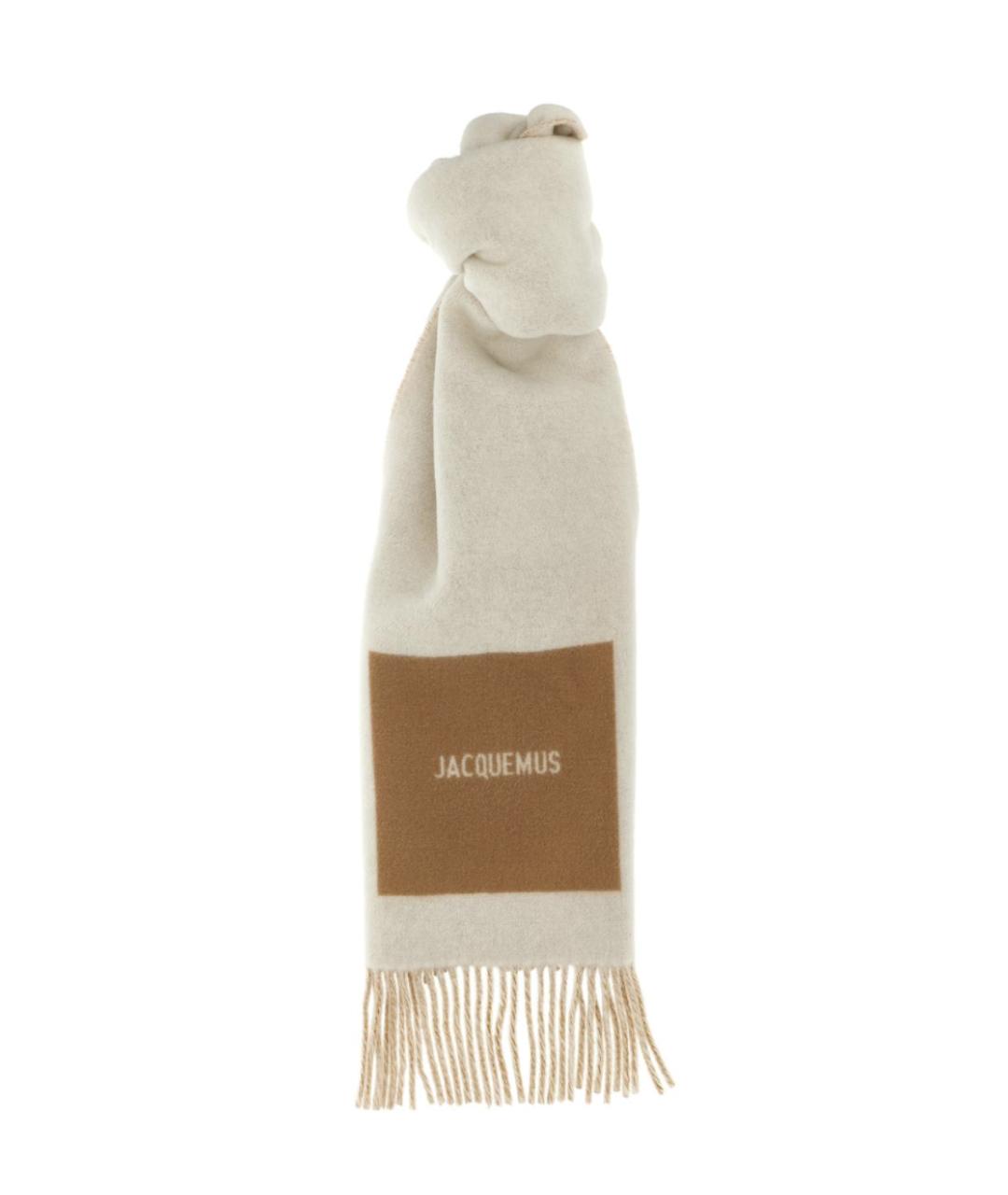 JACQUEMUS Бежевый шерстяной шарф, фото 1