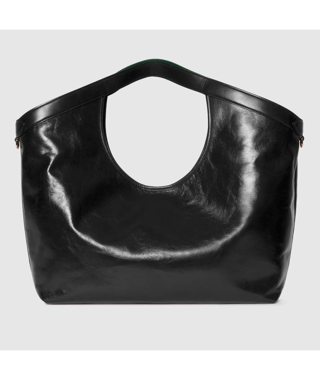 GUCCI Черная кожаная сумка с короткими ручками, фото 3