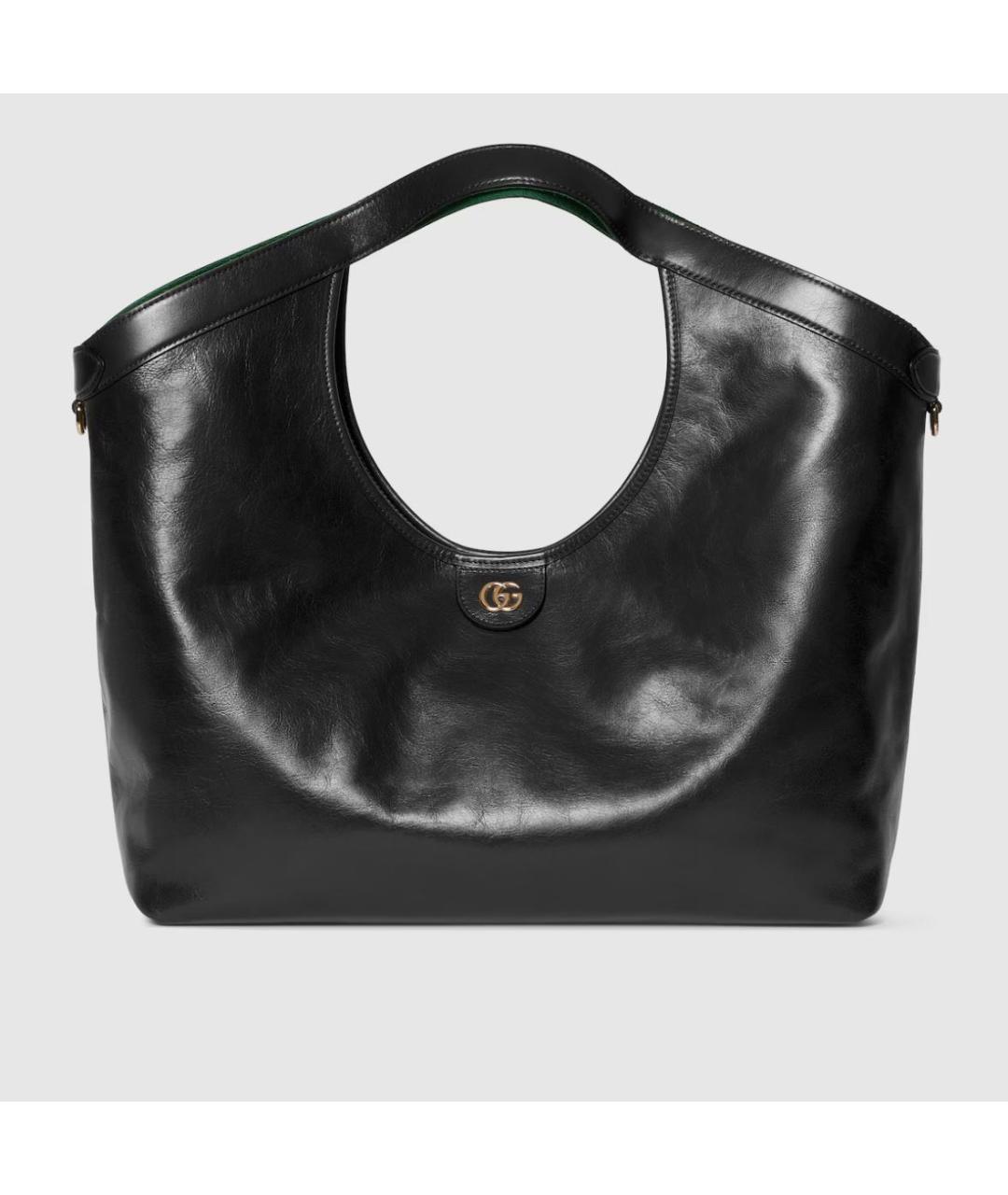 GUCCI Черная кожаная сумка с короткими ручками, фото 6