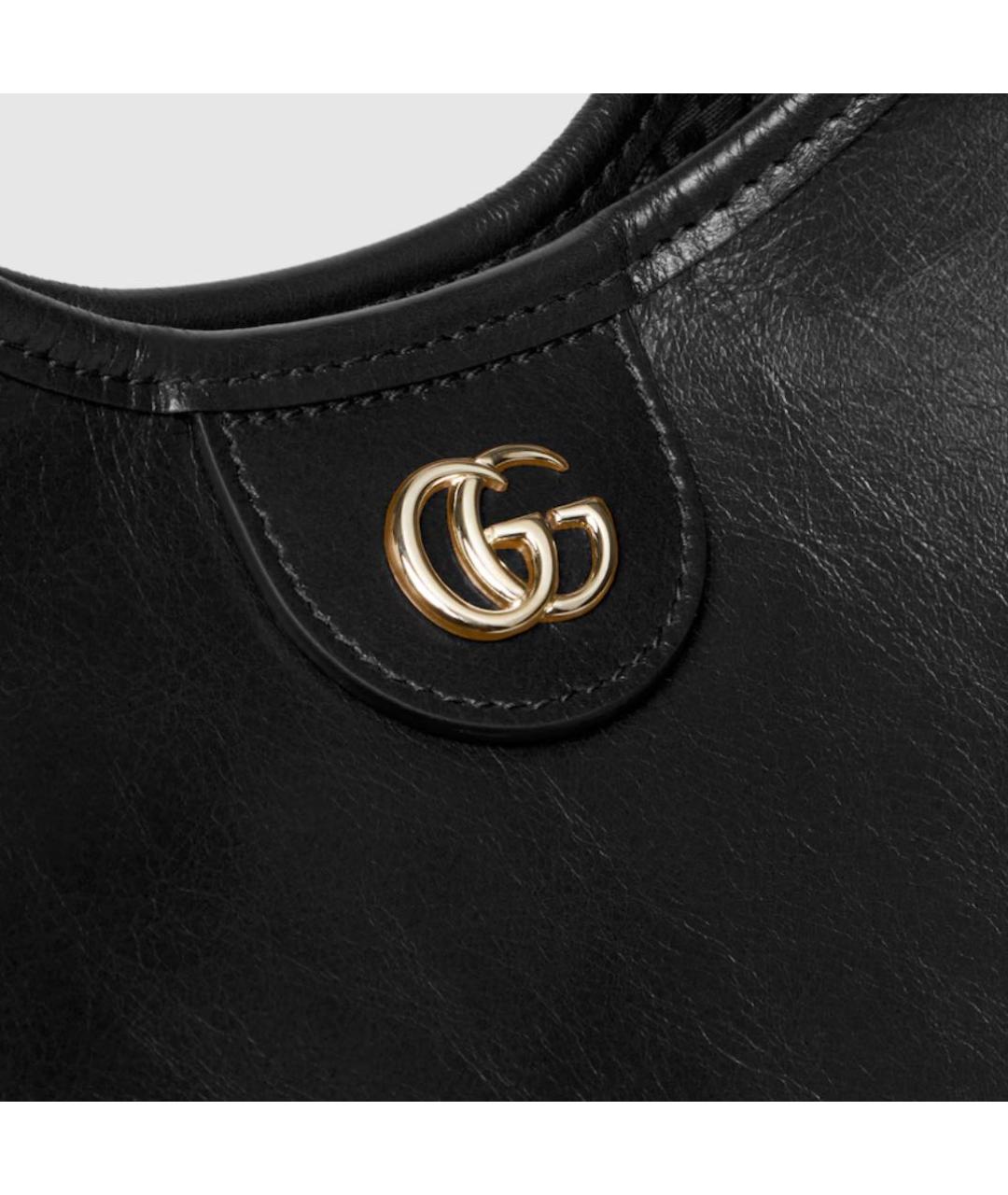 GUCCI Черная кожаная сумка с короткими ручками, фото 4