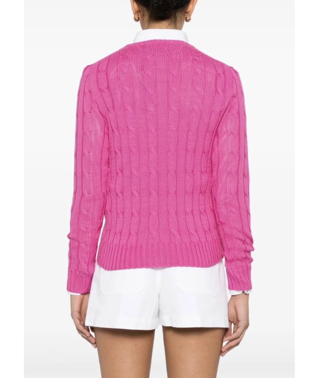 POLO RALPH LAUREN Розовый хлопковый джемпер / свитер, фото 3