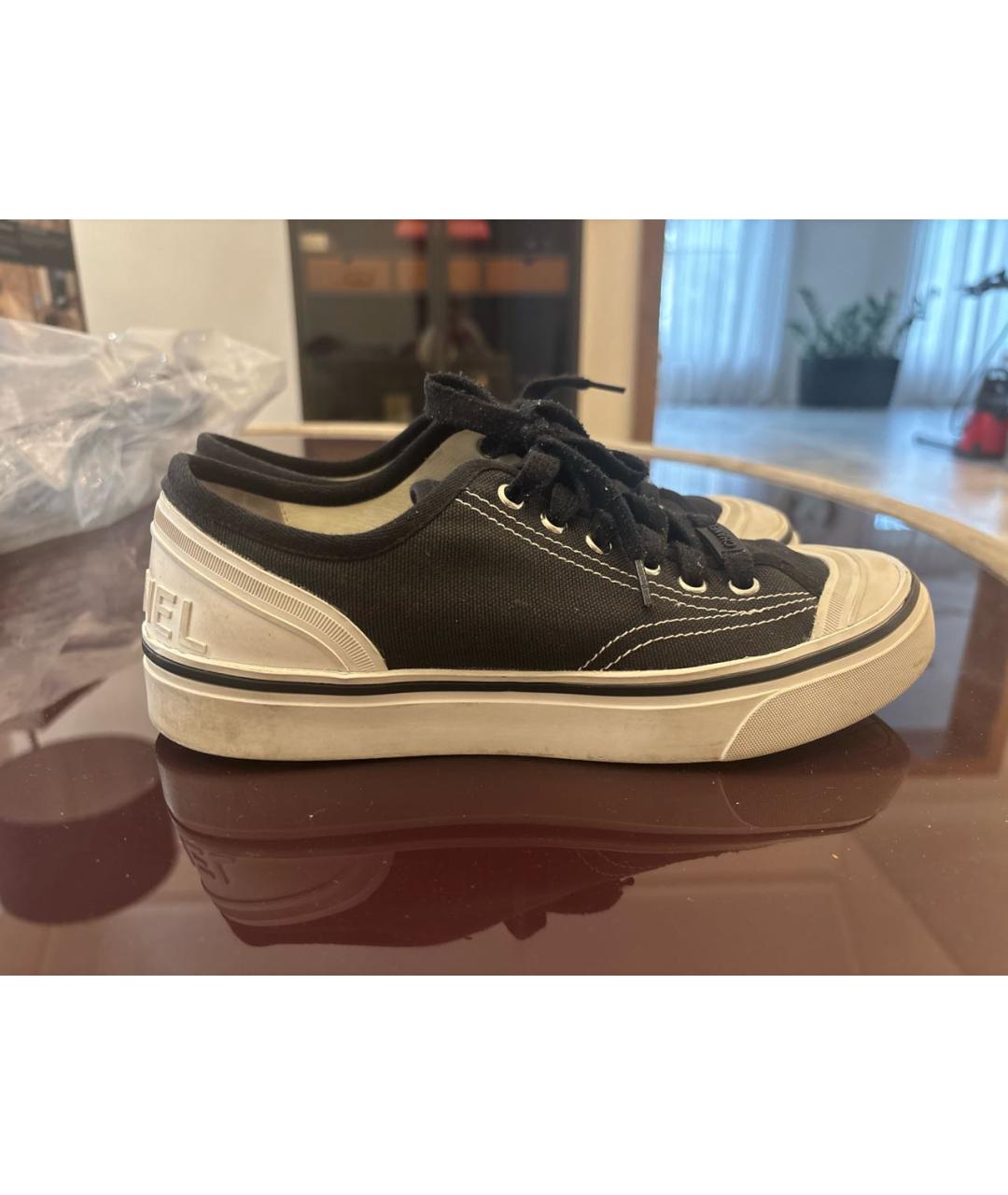 CHANEL Черные текстильные кеды, фото 7