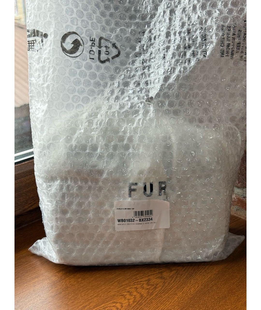 FURLA Черная кожаная сумка с короткими ручками, фото 7