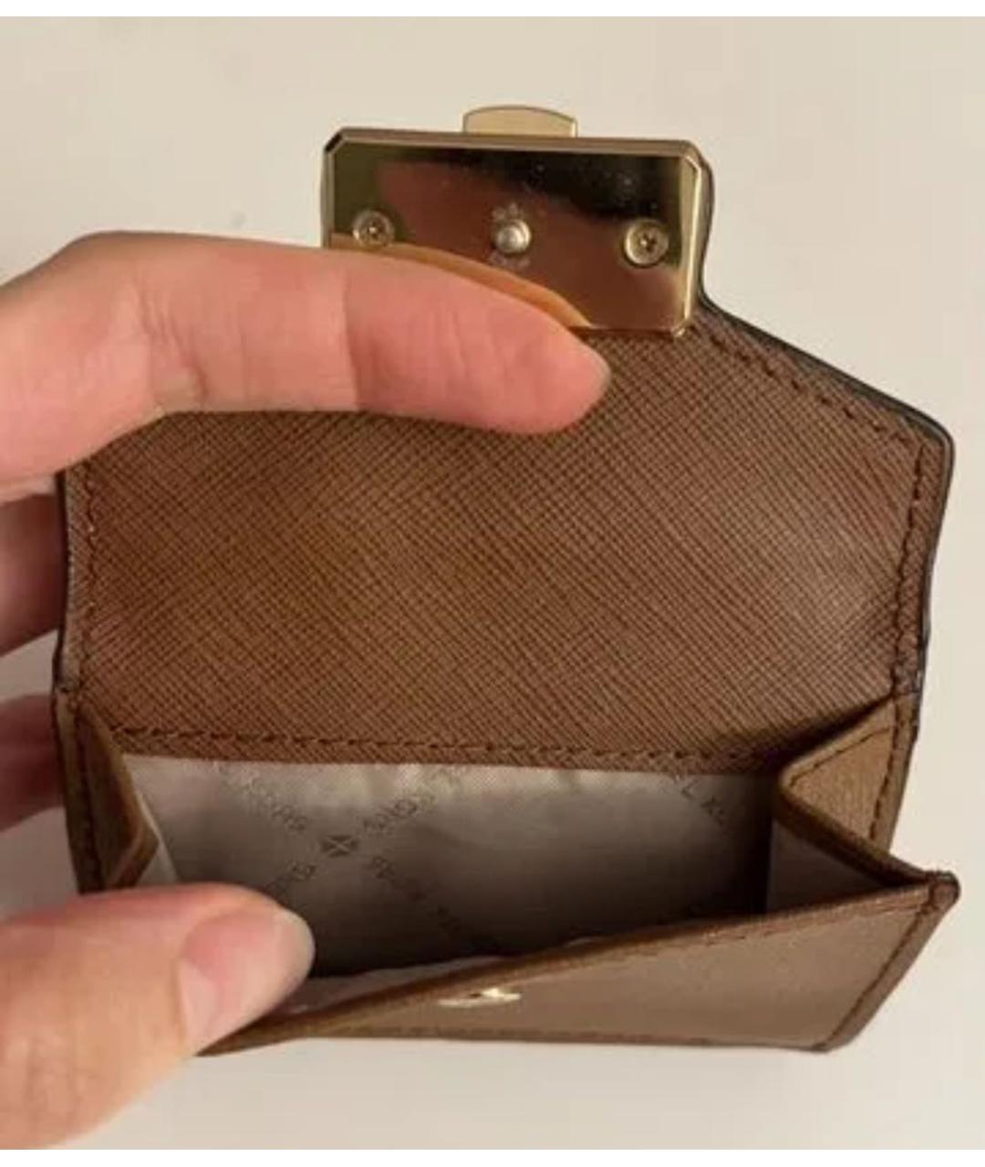MICHAEL KORS Коричневый кожаный кошелек, фото 5