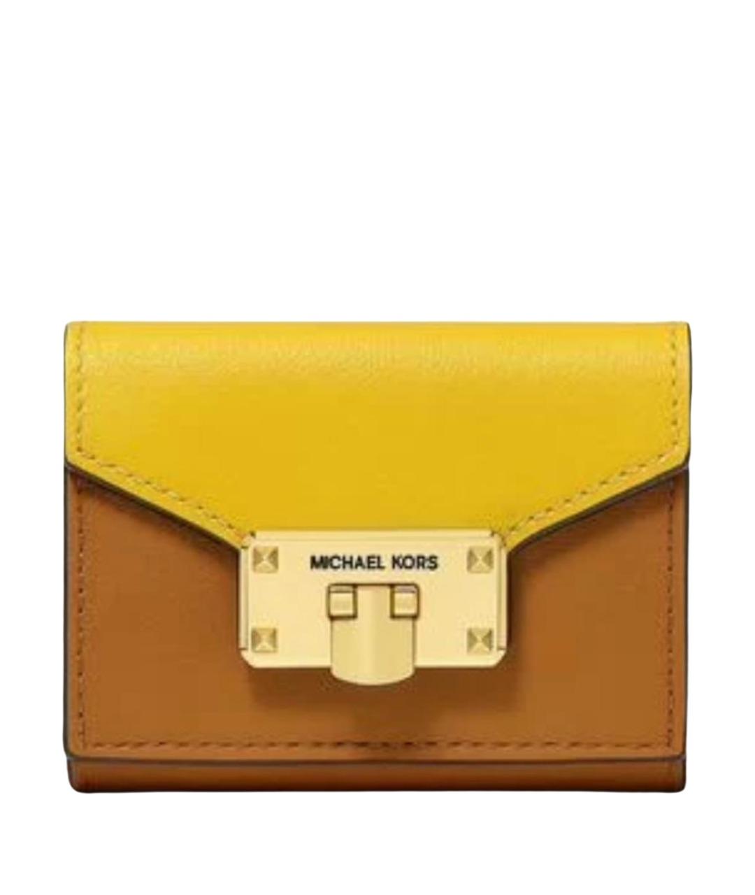 MICHAEL KORS Коричневый кожаный кошелек, фото 1