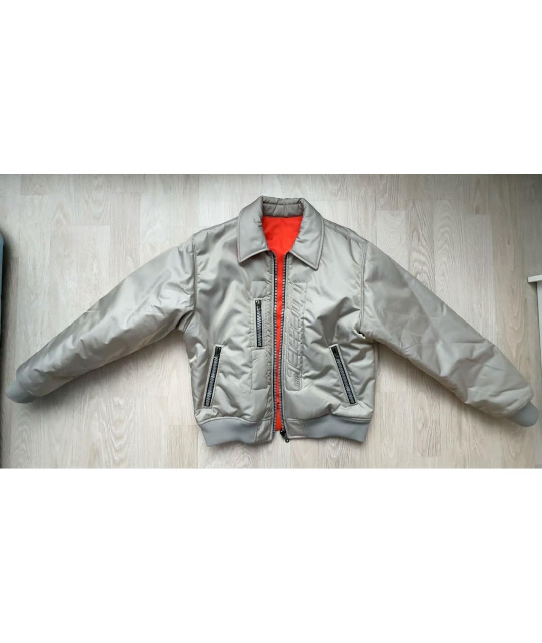 DIESEL Серая полиэстеровая куртка, фото 6