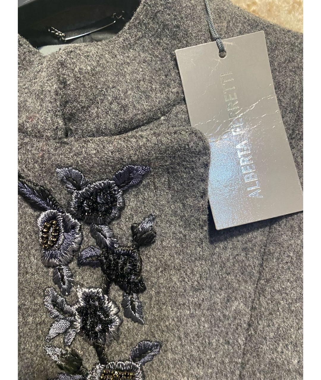 ALBERTA FERRETTI Серое пальто, фото 2