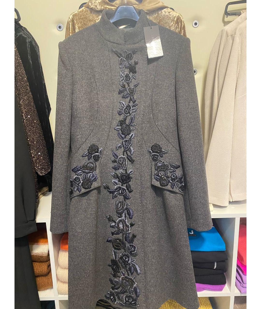 ALBERTA FERRETTI Серое пальто, фото 6
