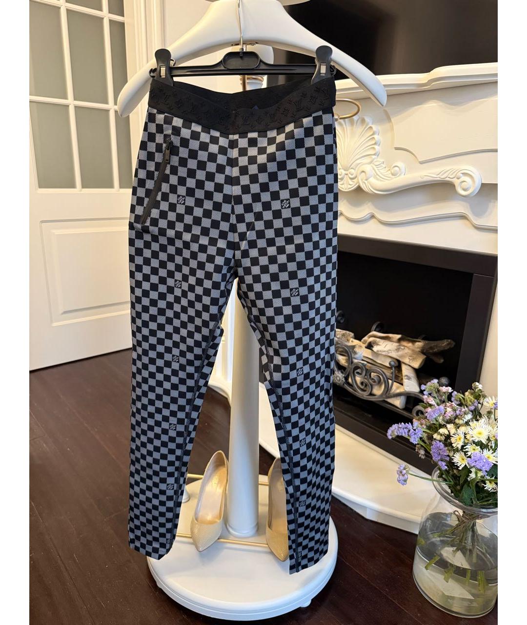 LOUIS VUITTON Коричневые полиамидовые леггинсы и велосипедки, фото 3