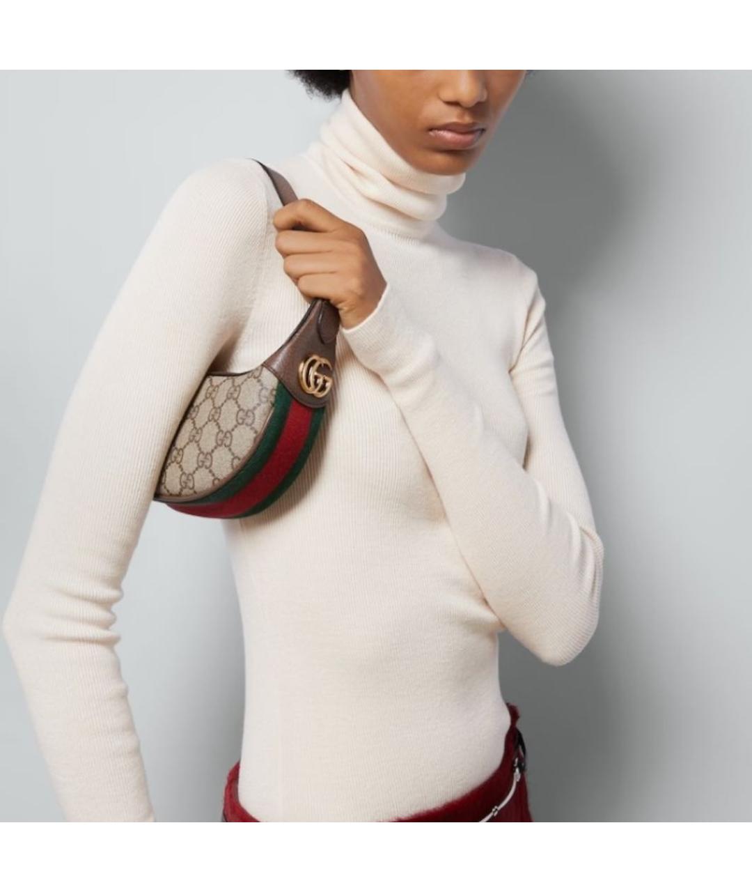 GUCCI Бежевая сумка с короткими ручками, фото 7